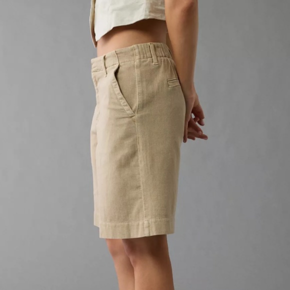 NWT American Eagle AE 11" Stretch High-Waisted Trouser Short Size US 16 - Picture 3 of 7